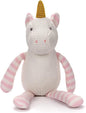 100% Organic Cotton Baby Stuffed Animal, Pink Unicorn Plush for Newborn 7.1"