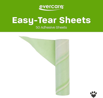 Evercare 10” Mega All-Purpose Pet Hair Lint Roller Refill, 50 Sheets – Sticky Roller for Pet Hair, Cat & Dog Hair Remover, Lint Remover, Pet Hair Remover for Furniture, Clothing & Cars