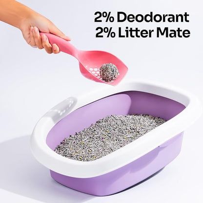 5 in 1 Mixed Cat Litter – Clumping, Flushable, Ultra Absorbent & Fast Drying | 100% Natural, Dust-Free, Low Tracking | with Activated Carbon for Superior Odor Control (4 Bags)