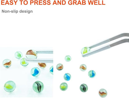 Extra Long Tweezers with Rubber Cover Tips, Fecsam Feeding Tongs - 2 Pack/18.9 inch Aquarium Stainless Steel Large Aquascape Tools for Fish Tank, Terrarium，Aquascaping, Reptile, Bearded Dragon