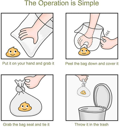 ECO-CLEAN Dog Poop Bags, 24 Rolls/360 Bags with Dispenser, Dog Waste Bags, Unscented, Leak-Proof, Easy Tear-Off