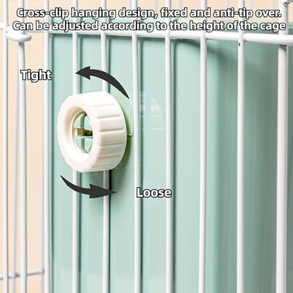 2 in 1 Food Hay Feeder for Guinea Pig, Rabbit Feeder, Indoor Hay Feeder for Guinea Pig, Rabbit, Chinchilla, Feed Bowls Use for Grass & Food (Yellow)