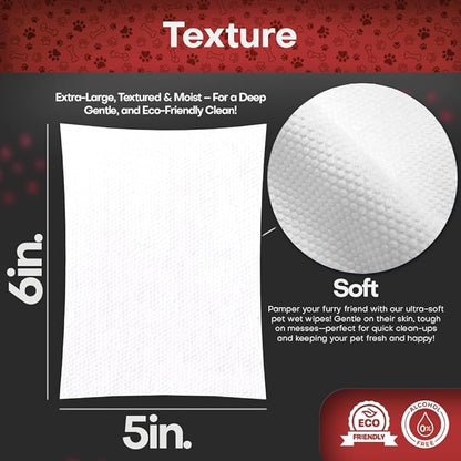 2% Chlorhexidine Wipes for Dogs 3X Larger | Yeast Infection Ringworm Fungus Hot Spot Itch Relief | Medicated Antibacterial Antifungal Extra Gentle Soothing Topical Wipes for Dog Cat | 50 Wipes