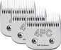 3Pack 4FC Blades for Dog Grooming Blades Compatible with Andis,Oster A5,Wahl km10 Dog Clippers,Detachable Dog Clipper Blade for Dog Cat Horse Animal,Size-#4FC, 3/8-Inch Cut Length (9.5mm)