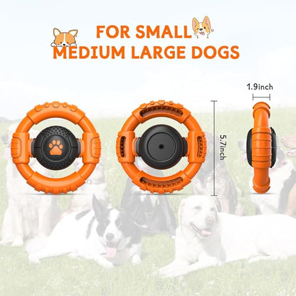 Dog Toys for Aggressive Chewers Large Medium Small Breed Indestructible Durable Tough Squeaky Dog Chew Toys to Keep Them Busy Nylon Rubber Interactive Dog Toys