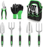 8-Piece Heavy-Duty Gardening Tools with Ergonomic Handles and Storage Bags Make A Wonderful Gift for Parents