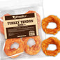 Afreschi Natural Turkey Tendon Ring (L) 10 oz, USA-Sourced Turkey Tendon, All Natural Puppy Chew, Hypoallergenic, Rawhide Alternative,for Large Breeds