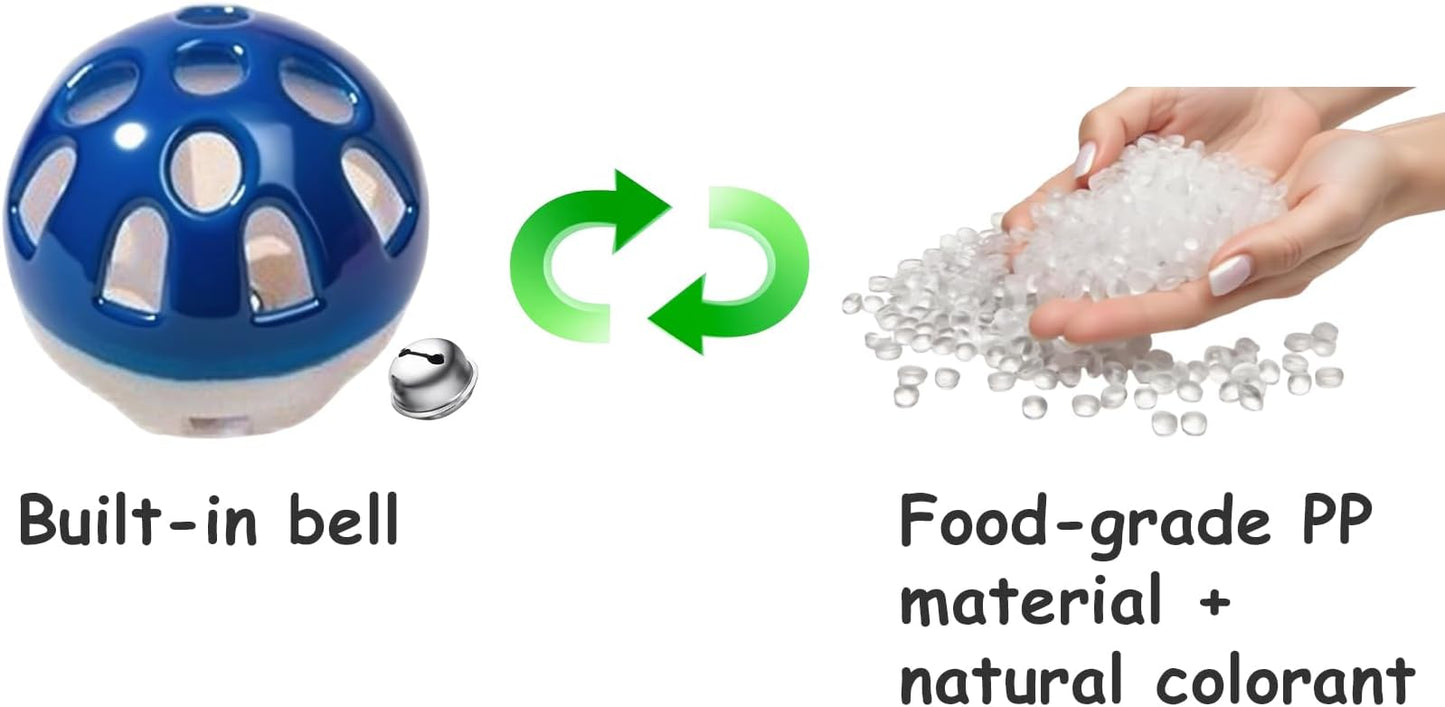 10-Pack Cat Toy Balls with Bells for Kittens and Cats of All Breeds (1.5'' - 2.2'', Cat Toys Deluxe Pack)