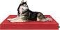 FurHaven Cooling Dog Bed – XXL Foam Mattress for Joint Pain Relief, Waterproof Liner, Removable Washable Cover, Durable for Outdoor Use, Deluxe Grid Indoor/Outdoor Bed – Red, Jumbo Plus
