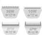 4PCS Wide Blades for Dog Grooming Blades Compatible with Andis,Oster A5,Wahl km10 Dog Clippers,Detachable Stainless Steel Dog Clipper Blades (10W+30W+5FW+7FW)