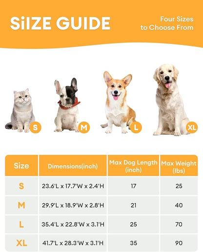 FUNNY FUZZY 30x20 Washable Dog Bed Crate Mat, 2 in1 Pet Pillow Sleeping Bed, Fluffy Deluxe Kennel Mattress for Medium Dog and Cat,Charcoal Grey,M,Beige