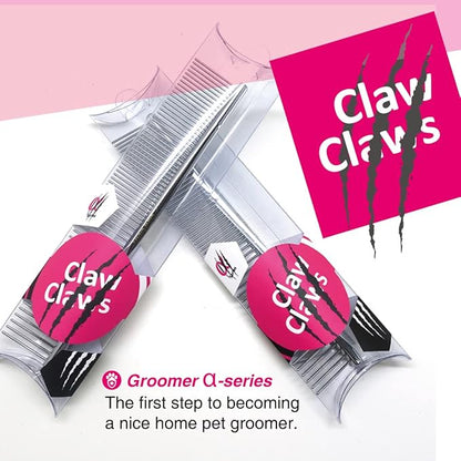 6.1" Comb with Rounded Ends Spine, Pet Comb for Professional Groomer Tool, for Short to Medium Haired Dog, Cat and other pets.