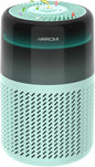 AIRROMI Air Purifier for Bedroom Home,HEPA Filter,Covers Upto 549 Ft²,Quiet 360°intake Air Cleaner with Fragrance ponge for Better Sleep,Night Light,Filters Smoke,Pet Dander,Allergies,Dust,A2005Turquo