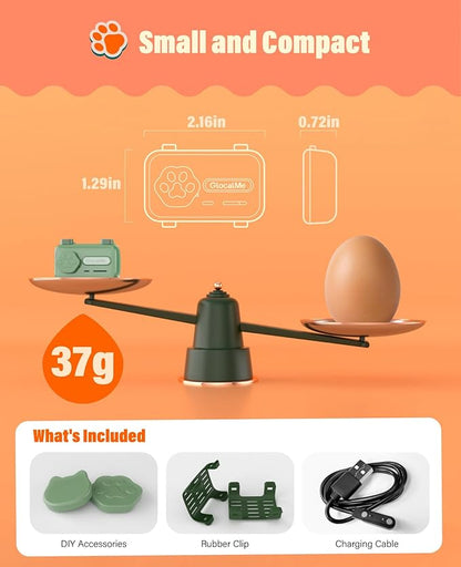 GlocalMe PetPhone for Dog and Cat, Support Play Music and Two-Way Call, Pet Community and AI Health Alerts, Real Time Tracking and Virtual Fence, Unlimited Range Pet GPS Tracker (Green)