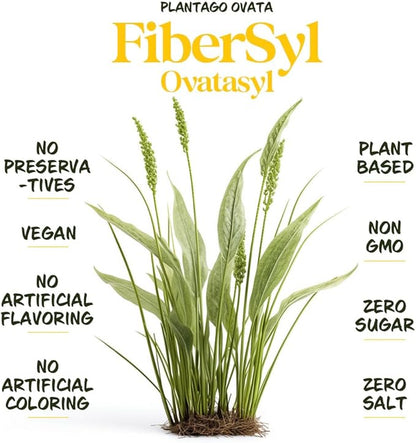 FiberSyl Ovatasyl Prebiotics for Cats Digestive Health - Cat Fiber Supplements for Constipation Relief & Support - Psyllium Husk Seed to Support Digestion Problems - Cat Stool Hardener - 60 Capsules