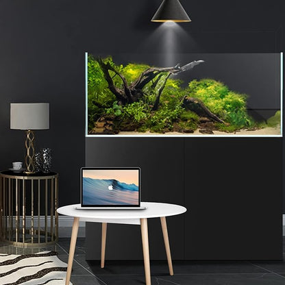 Fzone 80 Gal Rimless Low Iron Fish Tank Nova Clear Ultra-White 45° Mitered Edges Translucent Glass Anata Series Aquarium w/Black Foam Leveling Mat(S120-W50)