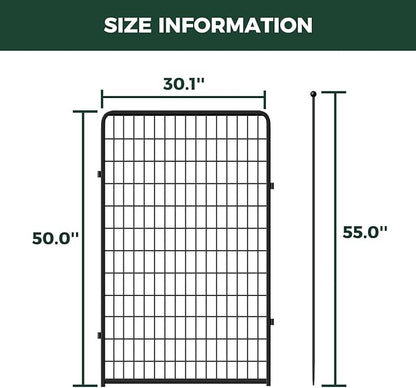 FXW Rollick Unleashed Dog Playpen for Indoor, Yard, RV Camping, 50 inch 2 Panels for Large Dogs, Black│Patented