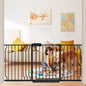 Extra Wide Baby Gate Black 62-67 Inch Wide Pressure Mounted Auto Close Child Safety Gate Long Dog Gate for House Doorways