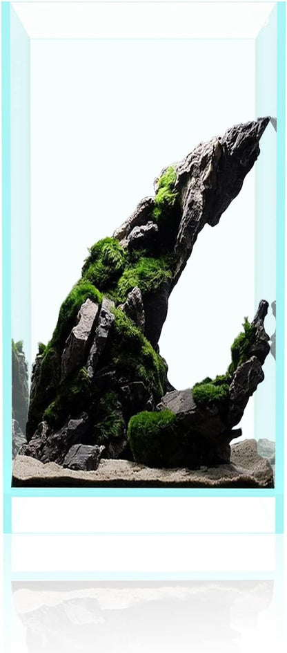 Fzone 2 Gal Nano Rimless Aquarium Low Iron Fish Tank NovaClear Ultra-White Translucent Glass Verso Series Nano Shallow Pond Levitating Floating Air Aquarium(A16-H30)