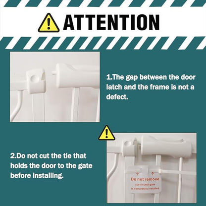 ALLAIBB Extra Wide Pressure Mounted Baby Gate Walk Through Child Kids Safety Toddler Tension White Long Large Pet Dog Gates with Extension for doorways Kitchen (48.03-52.76"/122-134cm)