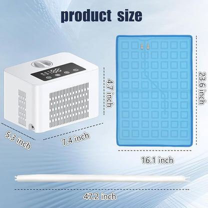 DuDuDog Electronic Self-Cooling and Heating Pet Mat for Dogs and Cats, Quiet Semiconductor Technology with Timed Water Circulation, 15.75 x 23.62 Inches