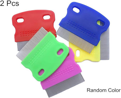 2 Pcs Cat Combs Dogs Grooming Combs Tear Stain Remover, Effectively Removes Crust, Loose Hair, Eye Stain on Pet(Random Color)