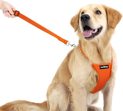 Dog Seat Belt, Safety Vest Dog Car Harness with Adjustable Buckle Dog Seat Belt for Vehicle Nylon Pet Safety Seat Belts Heavy Duty(L, Orange)