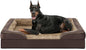 FURTIME Orthopedic Dog Bed for Extra Large Dogs - XL Plus Washable Dog Sofa Beds, Supportive Foam Pet Couch Bed with Removable Washable Cover, Waterproof Lining and Nonskid Bottom, Khaki