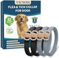 Flea and Tick Collar for Dogs 4 Pack, 32 Months Prevention, Waterproof, Adjustable for Small Medium Large Dogs Puppies (Black and Grey)