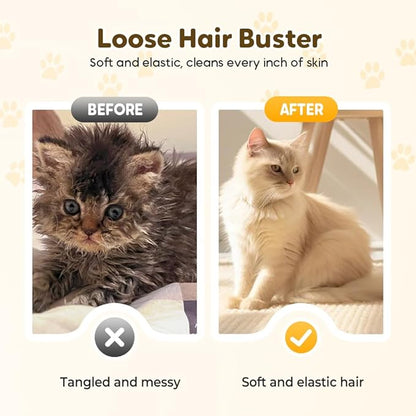 2025 New Pet Hair Removal Glove, Upgrade Electrostatic Pet Grooming Gloves for Cats and Dogs, Efficient Cat Gloves