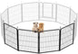 FXW Rollick Unleashed Dog Playpen for Indoor, Yard, RV Camping, 32 inch 4 Panels for Small and Medium Dogs, Black│Patented