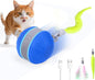 AIERSA Interactive Cat Toys for Indoor Adult Cats, Automatic Self-Play Cat Ball Toy for Kitten to Keep Them Busy, Electric Moving Chase Toy (Blue)