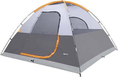 Amazon Basics Camping Tent, 3-Season Dome Design with Rainfly