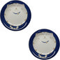 JapanBargain 2565, Set of 2 Japanese Round Porcelain Dinner Plates for Appertizer Dessert Cake Snack Maneki Neko Smiling Lucky Cat Pattern for Cat Lovers 7-3/4 inch, Made in Japan