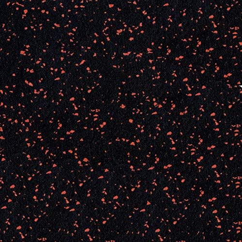 American Floor Mats 1/4in (7mm) Thick 10% Red 4' x 3' Heavy Duty Rubber Rolls, Protective Exercise Mats, Home Gym Rubber Flooring