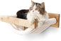 FUKUMARU Cat Hammock Wall Mounted, Kitty Beds and Perches, Wooden Cats Furniture, Stable Wall Shelves for Sleeping, Playing, Climbing, and Lounging