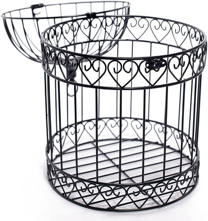 Anderson's Decorative Black Wire Birdcage Wedding Centerpiece, Table Décor, Hanging Decorations, Reusable
