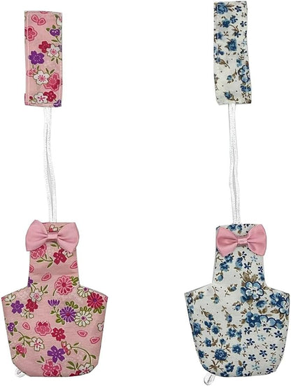 2 PCS Bird Diapers Pink&Blue Pattern Washable Reusable Parrots Nappy for Budgie Parakeet Cockatiel