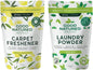 Good Natured Brand | Laundry Bundle | Carpet Freshener Lemon & Eucalyptus 47oz | Pet-Friendly Carpet Deodorizer | Laundry Powder Peppermint 47oz | Hypoallergenic Laundry Powder 94 Loads