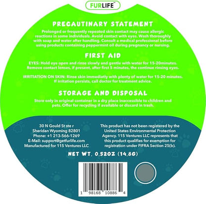 FurLife Grey Dog Tag, Flea and Tick Prevention for Dogs - Waterproof Pendant for Collar, Safe for All Breeds