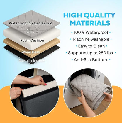 APetsPlanet Dog Car Seat Cover for Back Seat Hard Bottom - Waterproof Backseat Extender for Dogs - Pet Hammock for Car, Truck, SUV - Protector Bed with Mesh Window & Storage - Gray, with Door Covers