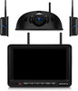 3-Camera Wireless RV Backup Camera System with 7-Inch Monitor, 1 Rear Sharkfin, 2 Side Cameras, DVR Monitor & IR Night Vision, IP69K Waterproof, Compatible with Furrion Pre-Wired RV Trailer