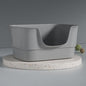 Extra Large Cat Litter Box with High Sides,23.23"×16.34"×8.46",Jumbo Kitty Litter Box with Low Entry,XL Cat Boxes for Indoor Cats,Easy to Clean,Anti-Splashing(Grey)