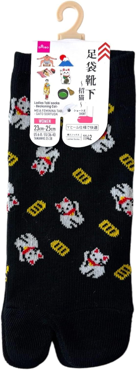 Japan Style Tabi Socks for Split Toe, Comfortable Tabi Toe Socks for Unisex Mt. Fuji, Lucky Cat, Sushi, Sumo, Ukiyoe, Hokusai