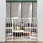 ALLAIBB Extra Wide Pressure Mounted Baby Gate Walk Through Child Kids Safety Toddler Tension White Long Large Pet Dog Gates with Extension for doorways Kitchen (38.58-43.31"/98-110cm)