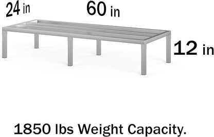 24 in X 60 in. Aquarium Stand | Industrial Style Aluminum Fish Tank Base with Open Frame Design