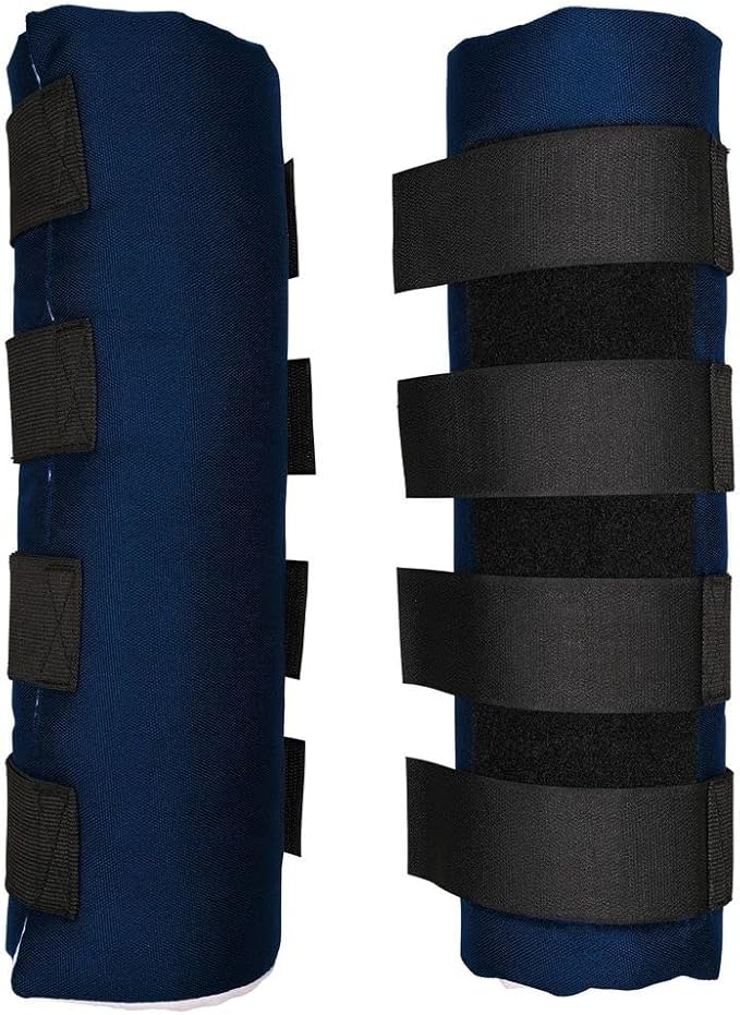 Dura-Tech Quick Wrap No Bow Leg Wraps for Horses | Size 14" | Color Navy | Exceptional Leg Coverage | Versatile Use | Secure and Easy Application | Sold in Pairs