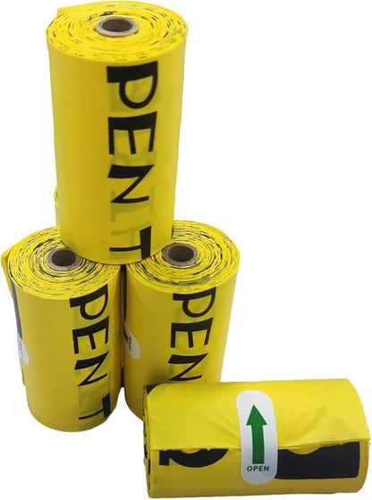 Dog Poop Bag, Biodegradable, Waste Bags with Dispensers, Guaranteed Leak Proof and Extra Thick, Certified Home Compostable, Plant-Based Dog Waste Bags, Eco-Friendly, 240 counts 16 rolls (Yellow, 16)