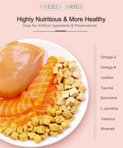 Freeze Dried Chicken Cat & Dog Treats –15OZ Chicken Meat - High Protein, Bite-Sized, Training Treats Snacks