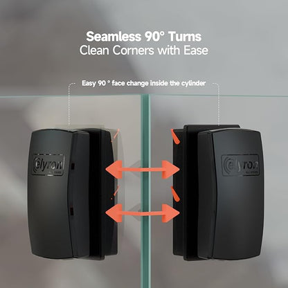 Elyron Dual Scraper Magnetic Aquarium Cleaner,Strong Magnetic Fish Tank Cleaner & Aquarium Algae Scraper for Glass/Acrylic Tanks (Small for ≤1/2" (12mm) Thick Glass)